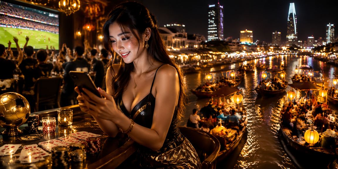 Người chơi game bài tại TP.HCM trong không gian neon hiện đại – trải nghiệm game trực tuyến trên 803